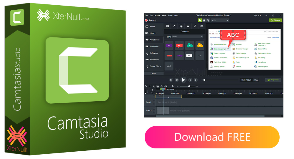 TechSmith Camtasia Studio + Win/MacOS