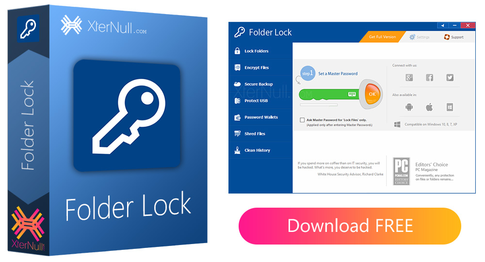 Folder Lock (Encrypting Files) v7.8.4 2020 - XterNull