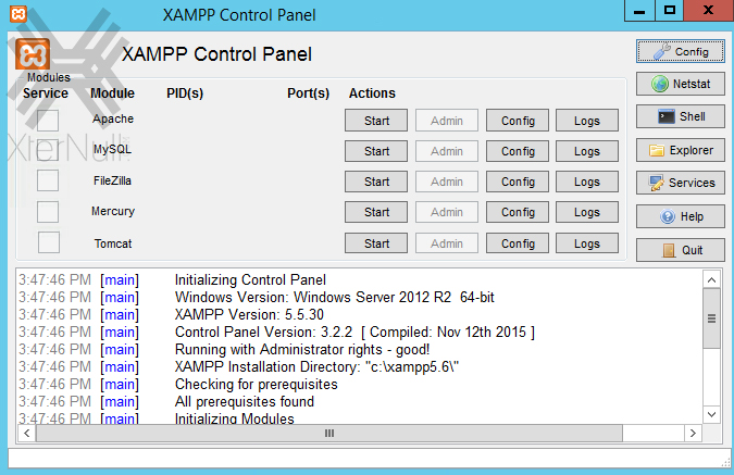 XAMPP (Web Server Simulator) Linux/MacOS