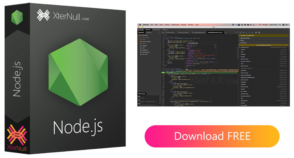 Node.js Windows/MacOS/Linux + Portable